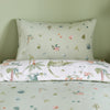 Catherine Lansfield Brushed Sleepy Saurus Dino Bed Linen Fitted Sheet Cream