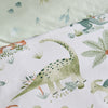 Catherine Lansfield Brushed Sleepy Saurus Dino Bed Linen Fitted Sheet Cream