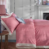 Cath Kidston Painted Gingham Lace Duvet Cover Bedding Set Red