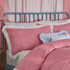 Cath Kidston Painted Gingham Lace Duvet Cover Bedding Set Red