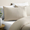 Catherine Lansfield Stripe Seersucker Duvet Cover Bedding Set Natural