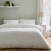 Catherine Lansfield Jacquard Leaves Duvet Cover Bedding Set White