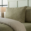 Catherine Lansfield Brushed Herringbone Duvet Cover Bedding Set Green