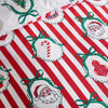 Catherine Lansfield Christmas Vintage Stripe Duvet Cover Bedding Set Red