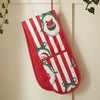 Catherine Lansfield Christmas Vintage Stripe Oven Glove Double Red