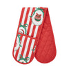 Catherine Lansfield Christmas Vintage Stripe Oven Glove Double Red