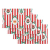 Catherine Lansfield Christmas Vintage Stripe Pack of Four Placemats 30cm x 46cm Red