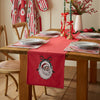 Catherine Lansfield Christmas Vintage Stripe 33cm x 220cm Runner Red