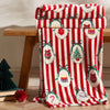 Catherine Lansfield Christmas Vintage Stripe Throw Red