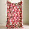 Catherine Lansfield Christmas Vintage Stripe Throw Red