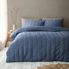 Pineapple Elephant Waffle Seersucker Duvet Cover Bedding Set Blue