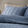 Pineapple Elephant Waffle Seersucker Duvet Cover Bedding Set Blue