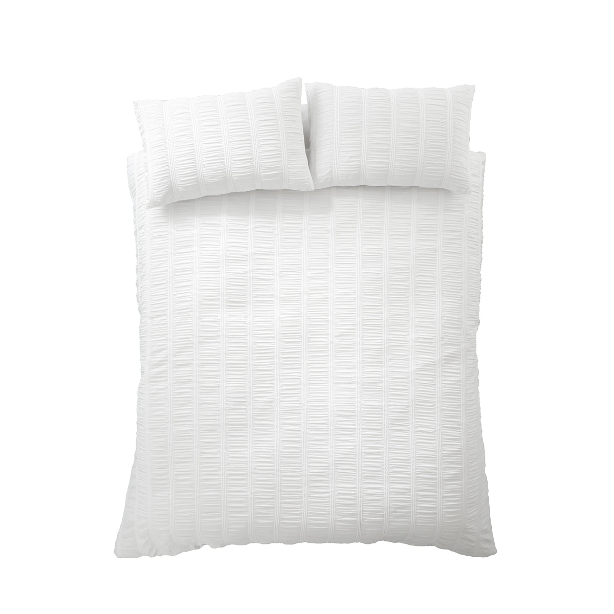 Pineapple Elephant Waffle Seersucker Duvet Cover Bedding Set White