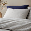 Pineapple Elephant Cotton Rich Narrow Woven Stripe Duvet Cover Bedding Set Blue