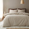 Pineapple Elephant Cotton Rich Narrow Woven Stripe Duvet Cover Bedding Set Mole