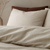 Pineapple Elephant Cotton Rich Narrow Woven Stripe Duvet Cover Bedding Set Mole