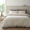Bianca Brushed Regal Stripe Duvet Cover Bedding Set Natural