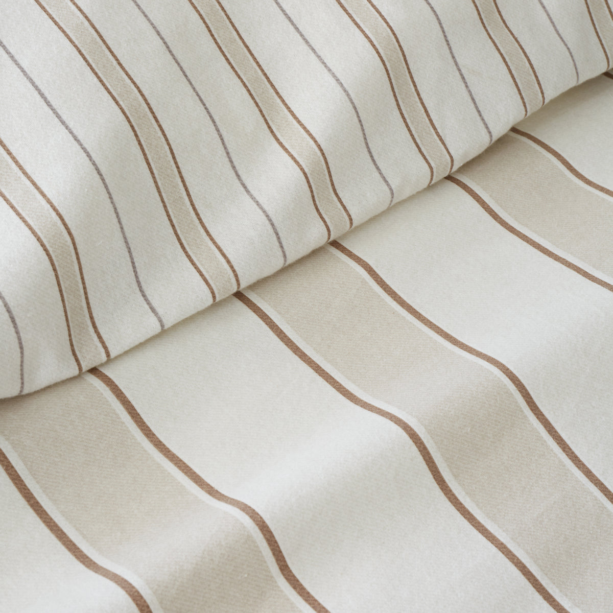 Bianca Brushed Regal Stripe Duvet Cover Bedding Set Natural