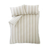 Bianca Brushed Regal Stripe Duvet Cover Bedding Set Natural