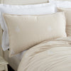 Bianca Brushed Embroidery Leaf Duvet Cover Bedding Set Natural