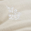 Bianca Brushed Embroidery Leaf Duvet Cover Bedding Set Natural