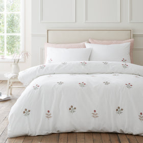 Bianca Adeline Floral Duvet Cover Bedding Set White