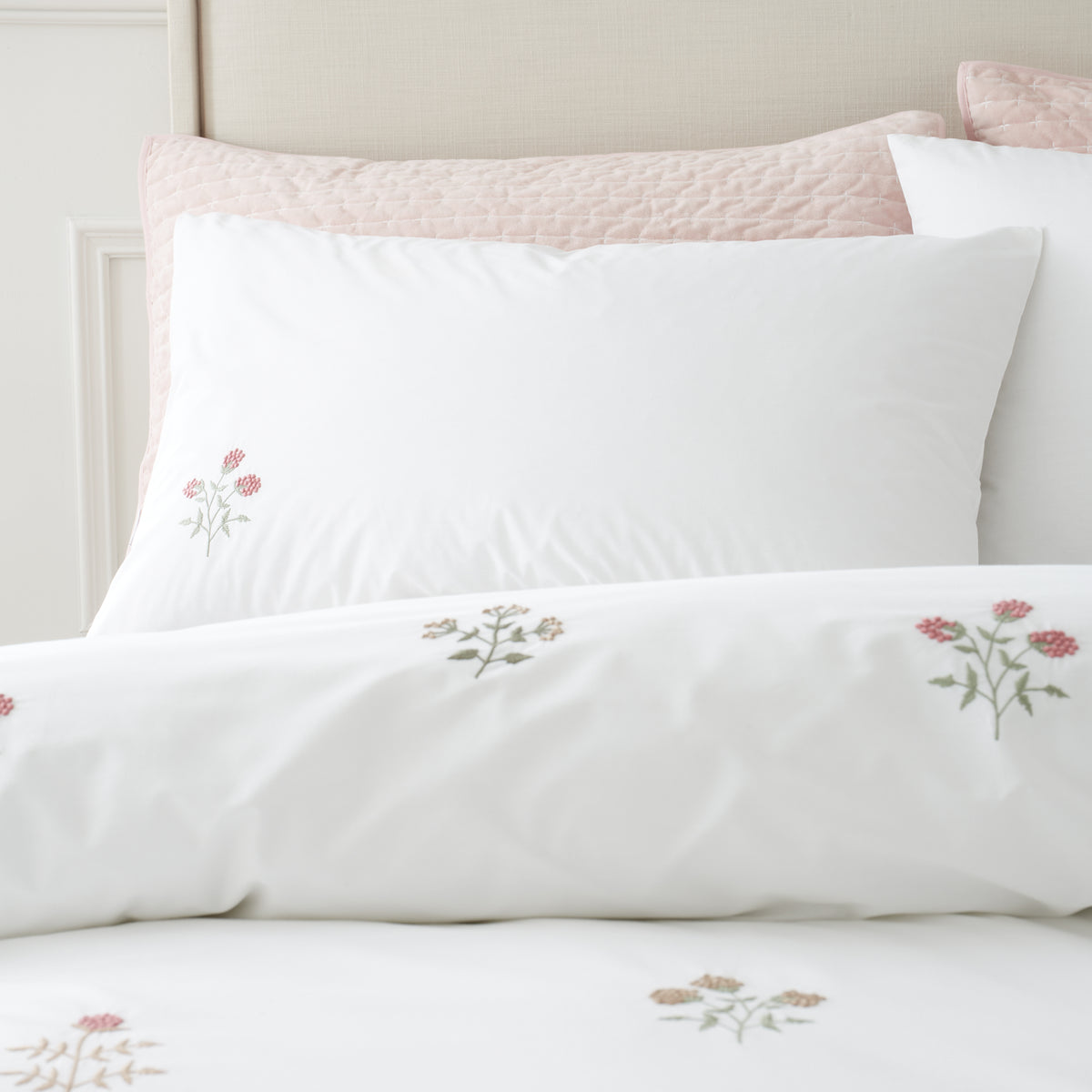 Bianca Adeline Floral Duvet Cover Bedding Set White