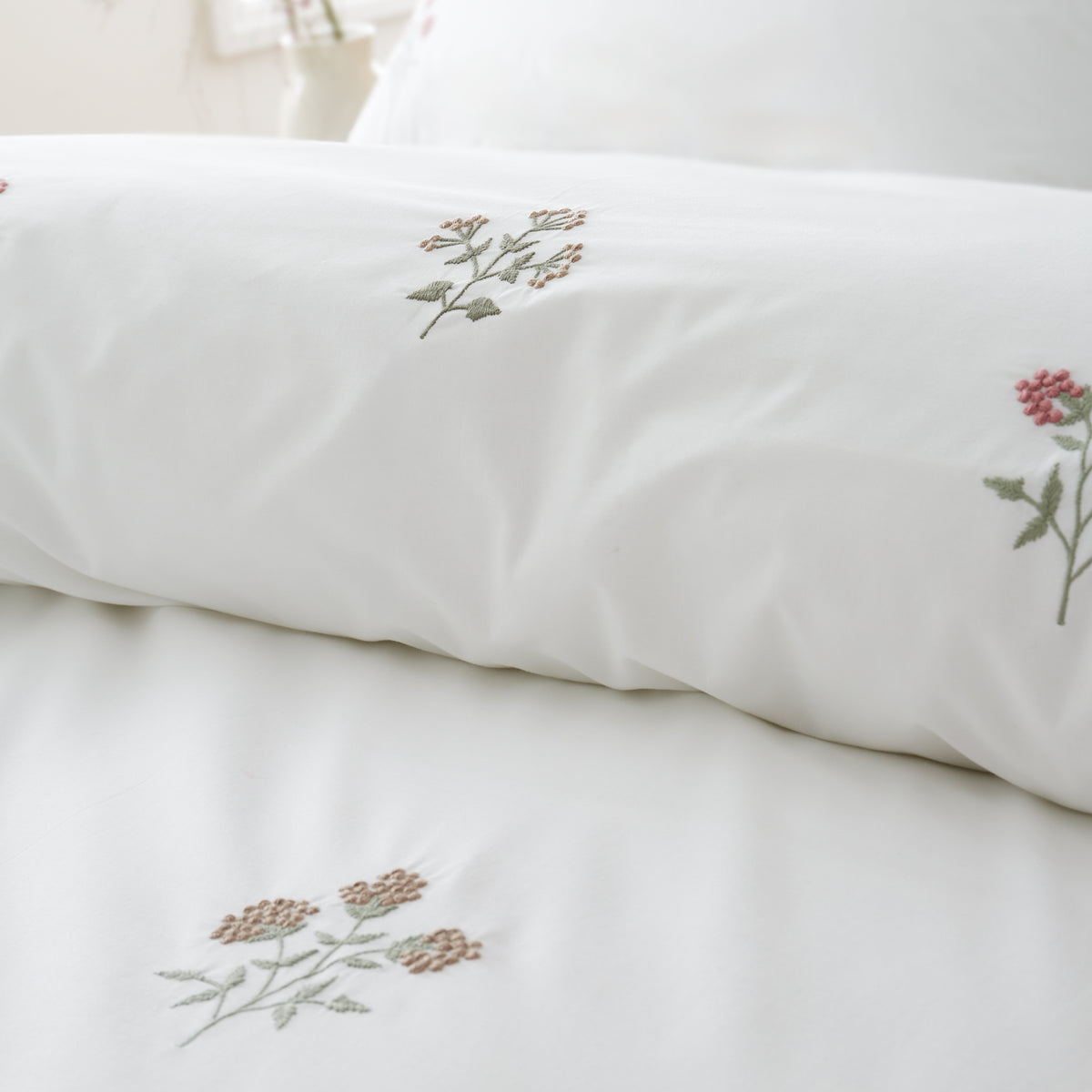 Bianca Adeline Floral Duvet Cover Bedding Set White