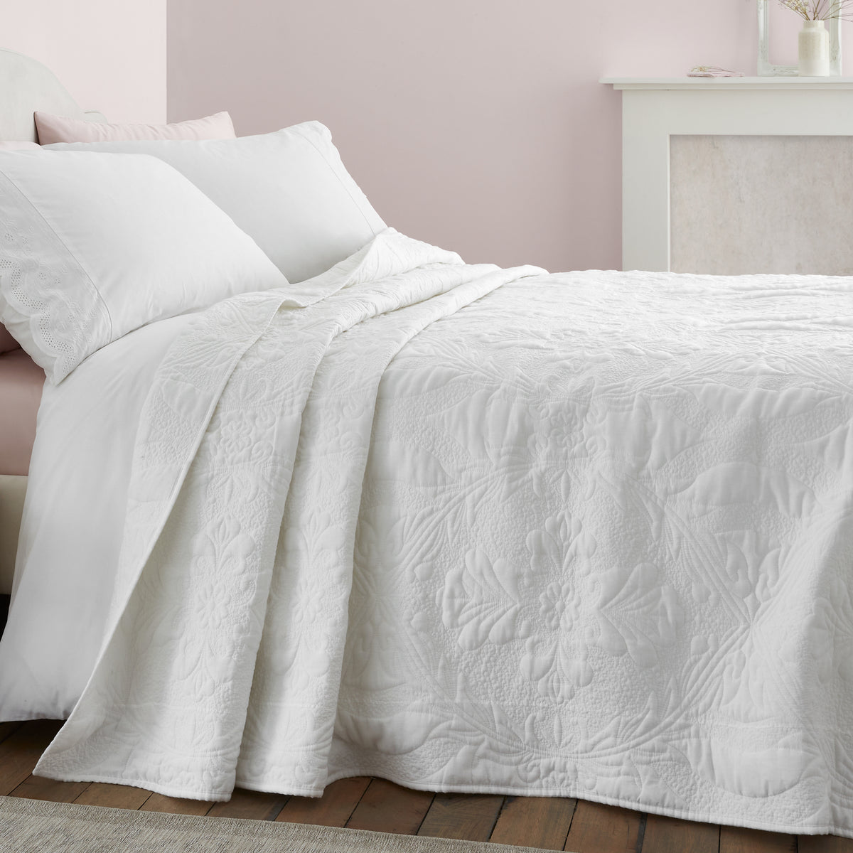 Bianca Marianne 240cm x 260cm Bedspread White