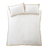 Bianca Brushed Tailored Duvet Cover Bedding Set White Natural