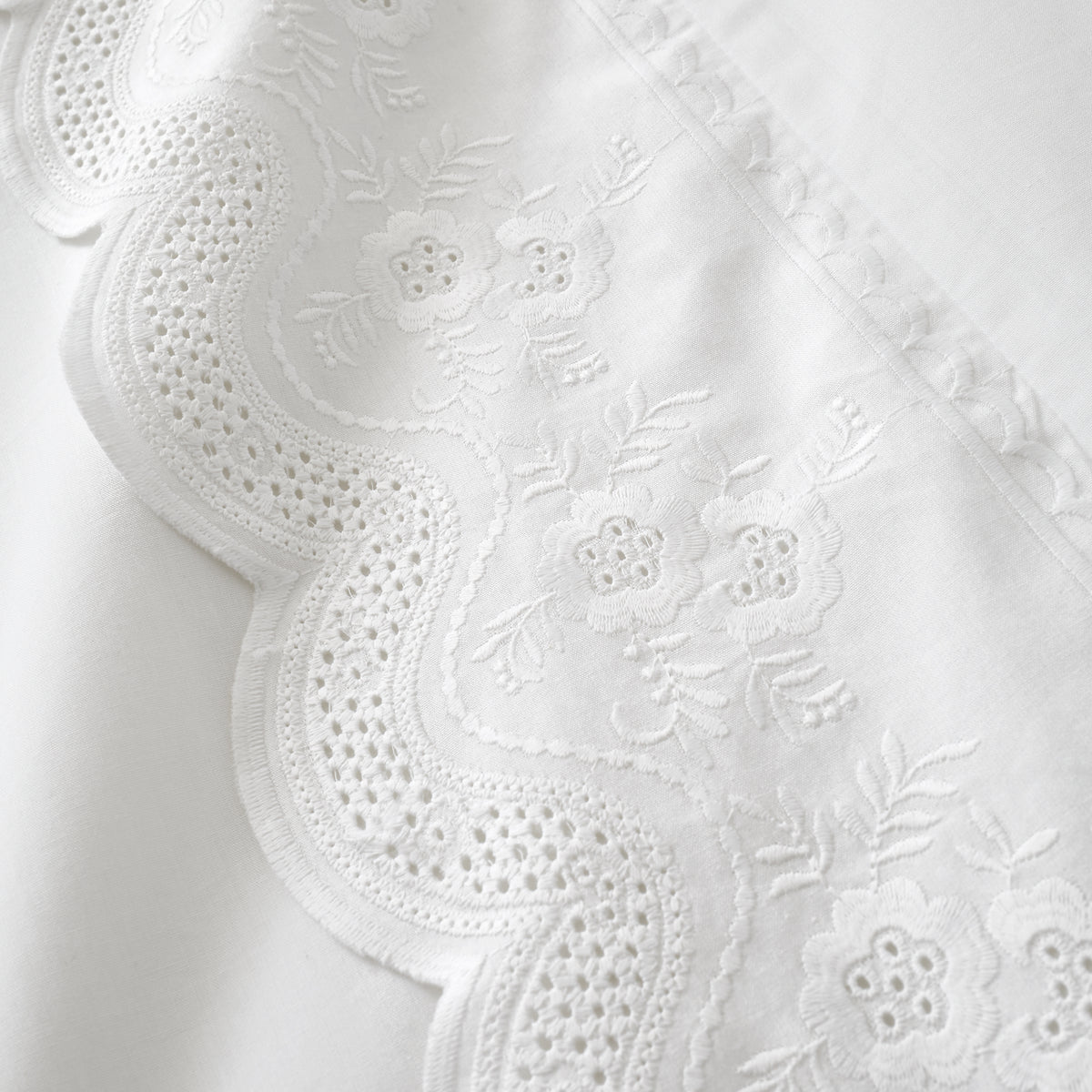 Bianca Elise Lace Duvet Cover Bedding Set White