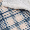 Catherine Lansfield Cosy Ribbed Check Throw Blue