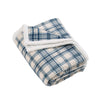Catherine Lansfield Cosy Ribbed Check Throw Blue
