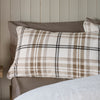 Catherine Lansfield Cosy Ribbed Check Duvet Cover Bedding Set Natural