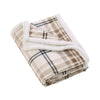 Catherine Lansfield Cosy Ribbed Check Throw Natural