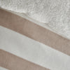 Catherine Lansfield Cosy Sherpa Stripe Duvet Cover Bedding Set Natural
