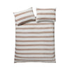 Catherine Lansfield Cosy Sherpa Stripe Duvet Cover Bedding Set Natural
