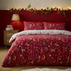 Catherine Lansfield Christmas Enchanted Twilight Duvet Cover Bedding Set Red