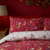 Catherine Lansfield Christmas Enchanted Twilight Duvet Cover Bedding Set Red