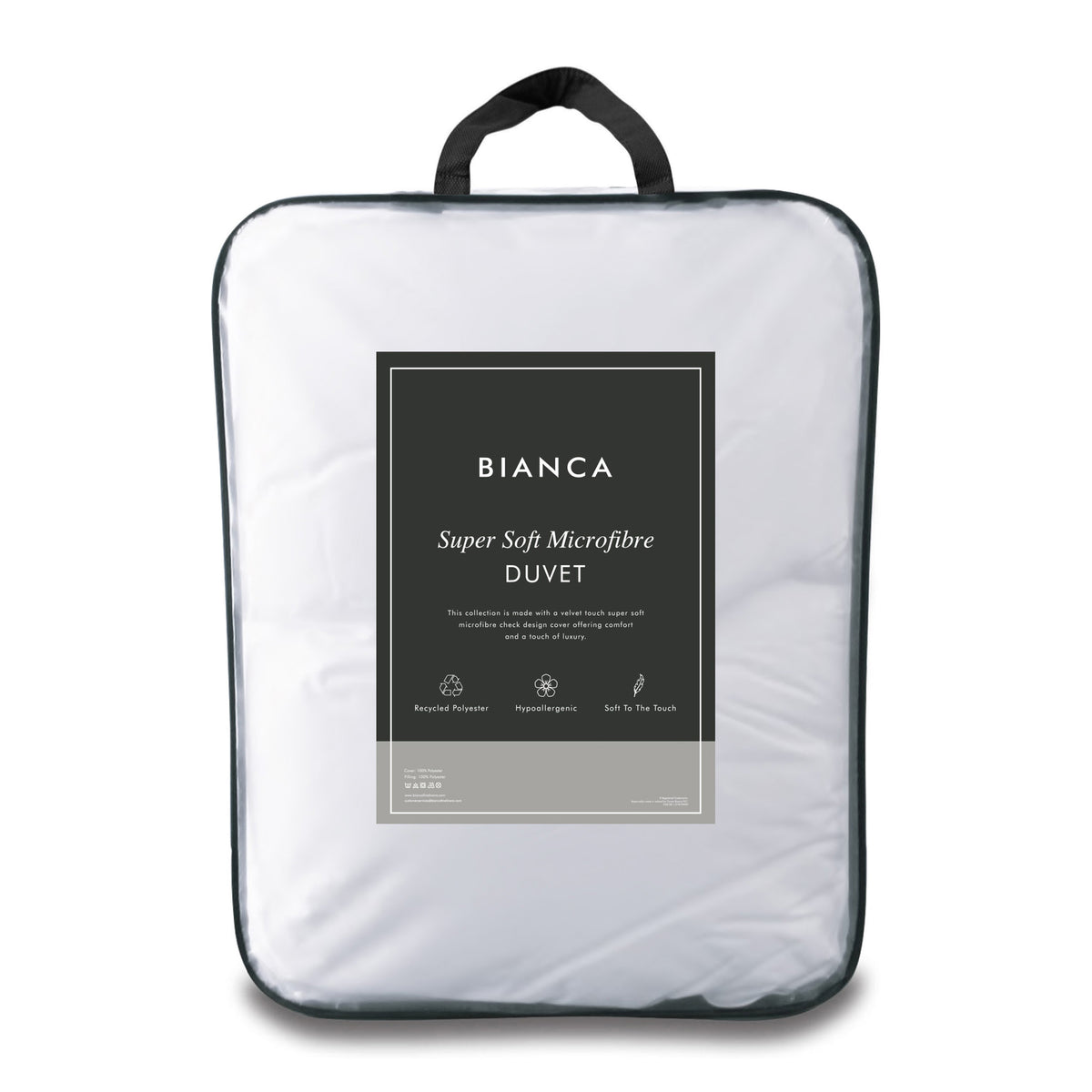 Bianca Super Soft Microfibre 10.5 Tog Duvet White