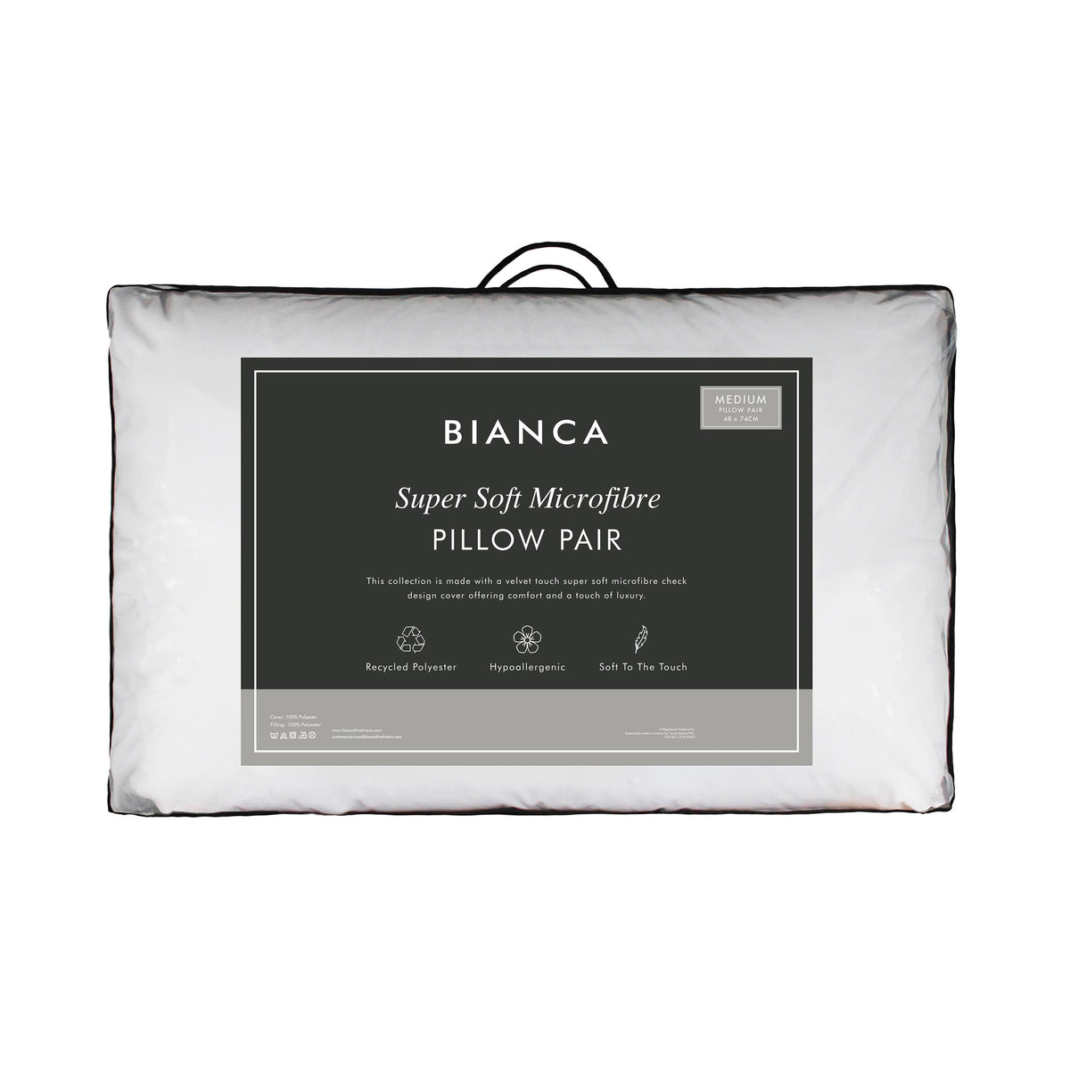 Bianca Super Soft Microfibre Pillow White