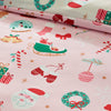 Catherine Lansfield Christmas Happy Holidays Childrens Bedding Pink
