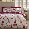 Catherine Lansfield Christmas Gonks Duvet Cover Bedding Set Plum