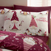 Catherine Lansfield Christmas Gonks Duvet Cover Bedding Set Plum