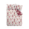 Catherine Lansfield Christmas Gonks Duvet Cover Bedding Set Plum