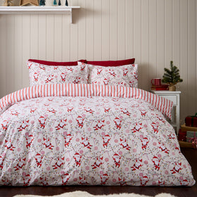 Catherine Lansfield Christmas Santas Childrens Bedding Red