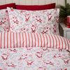 Catherine Lansfield Christmas Santas Childrens Bedding Red