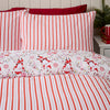 Catherine Lansfield Christmas Santas Childrens Bedding Red