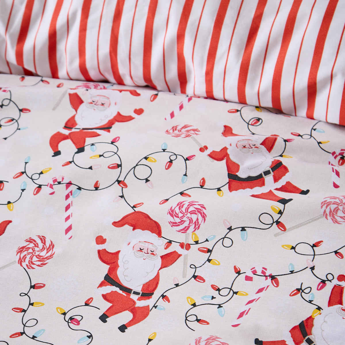 Catherine Lansfield Christmas Santas Childrens Bedding Red