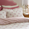 Emily Bond Hand Gathered Posy Duvet Cover Bedding Set Cream Red